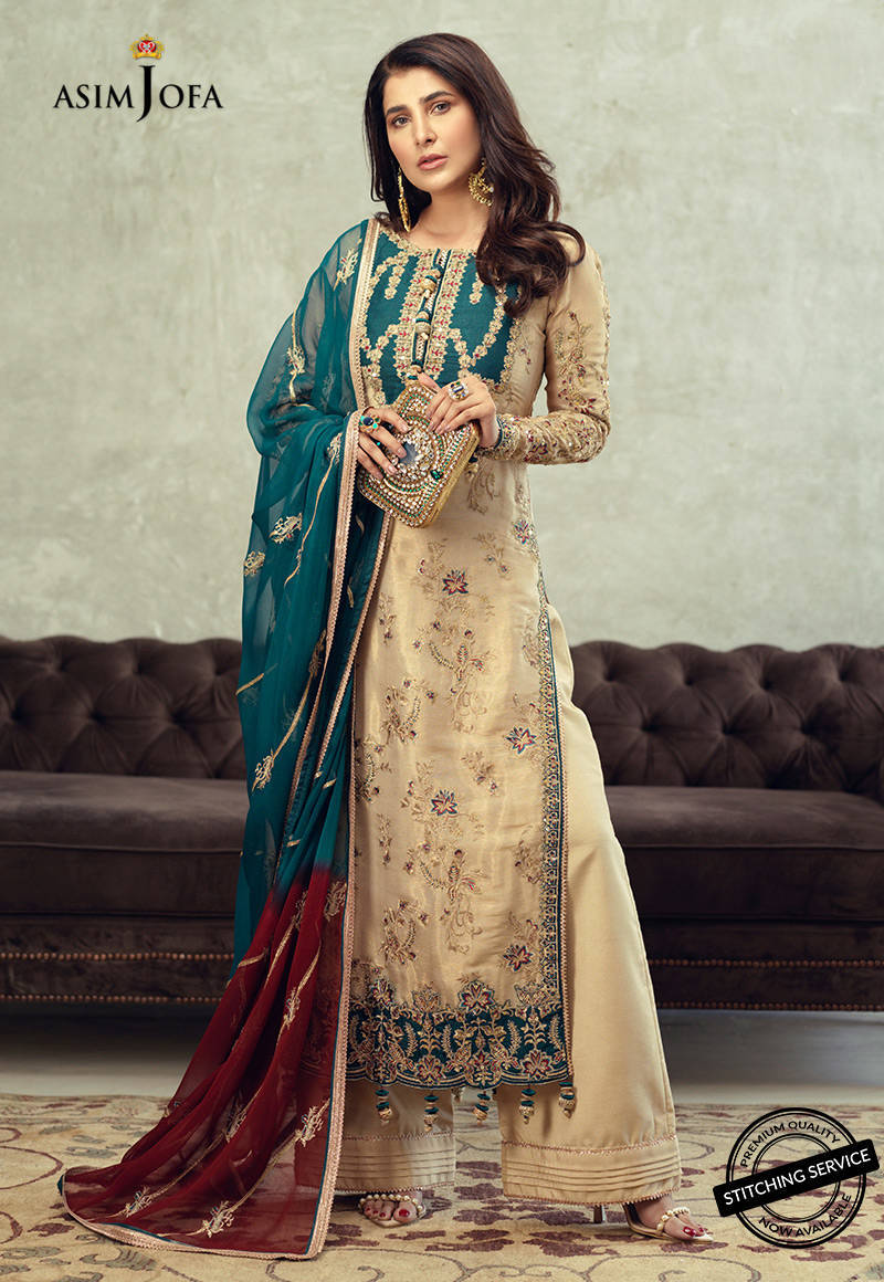 AJLE-22 |  Asim Jofa Chiffon Collection 2021 Limited Edition Vol 2 | Unstitched Embroidered Chiffon Suits