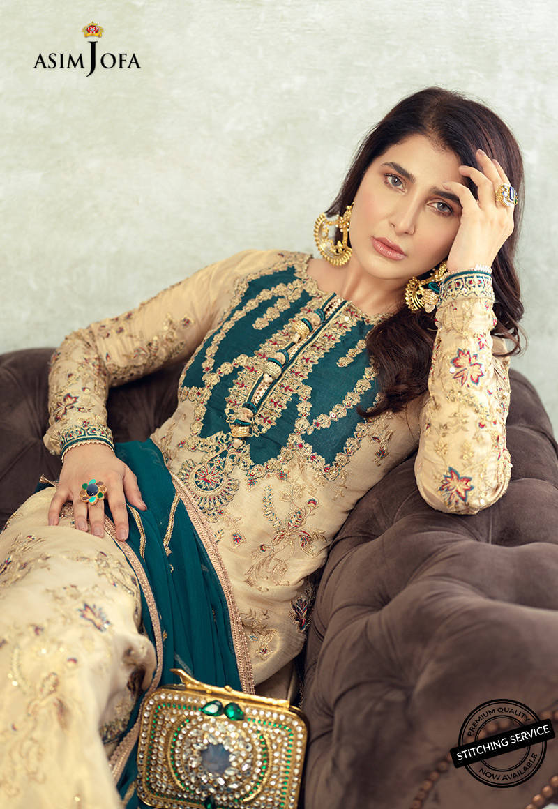 AJLE-22 |  Asim Jofa Chiffon Collection 2021 Limited Edition Vol 2 | Unstitched Embroidered Chiffon Suits