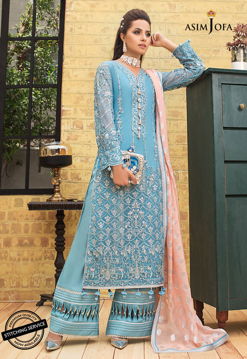 AJLE-21 |  Asim Jofa Chiffon Collection 2021 Limited Edition Vol 2 | Unstitched Embroidered Chiffon Suits