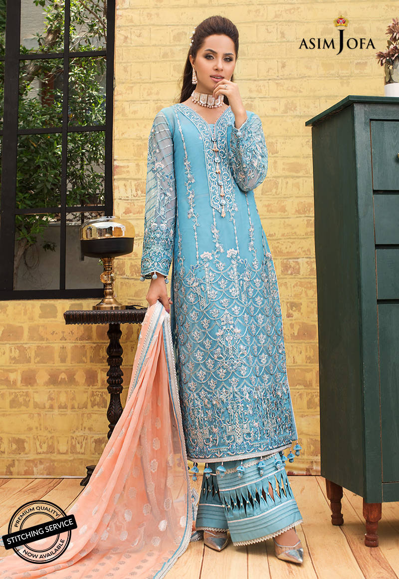 AJLE-21 |  Asim Jofa Chiffon Collection 2021 Limited Edition Vol 2 | Unstitched Embroidered Chiffon Suits