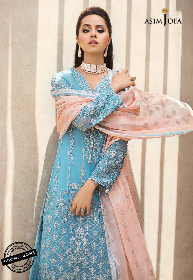 AJLE-21 |  Asim Jofa Chiffon Collection 2021 Limited Edition Vol 2 | Unstitched Embroidered Chiffon Suits