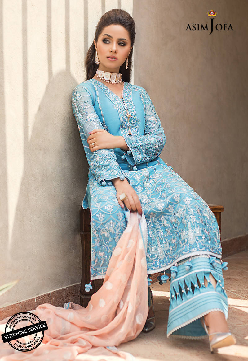 AJLE-21 |  Asim Jofa Chiffon Collection 2021 Limited Edition Vol 2 | Unstitched Embroidered Chiffon Suits