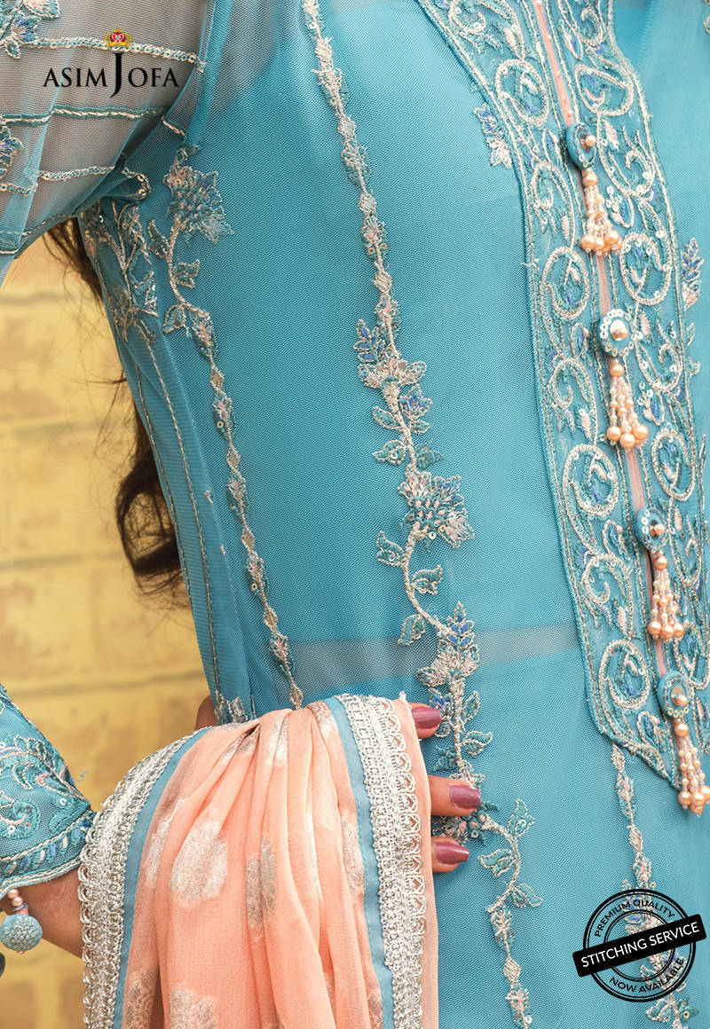 AJLE-21 |  Asim Jofa Chiffon Collection 2021 Limited Edition Vol 2 | Unstitched Embroidered Chiffon Suits