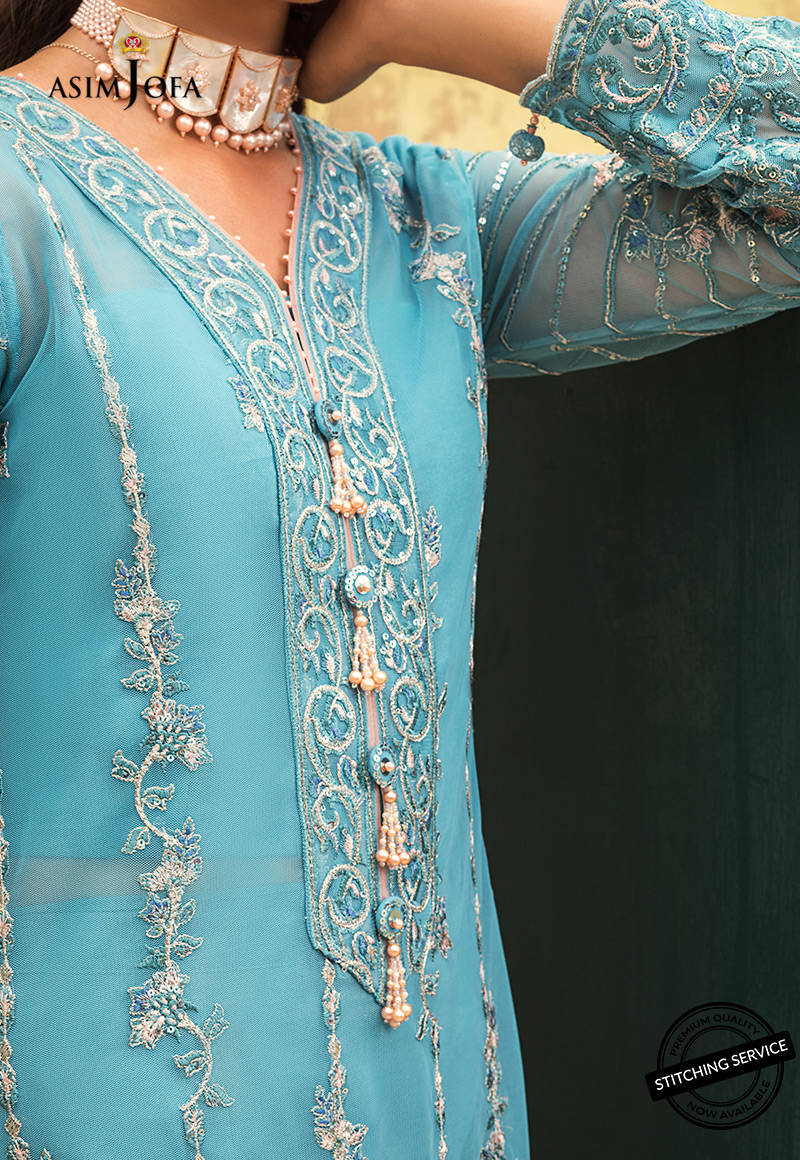 AJLE-21 |  Asim Jofa Chiffon Collection 2021 Limited Edition Vol 2 | Unstitched Embroidered Chiffon Suits