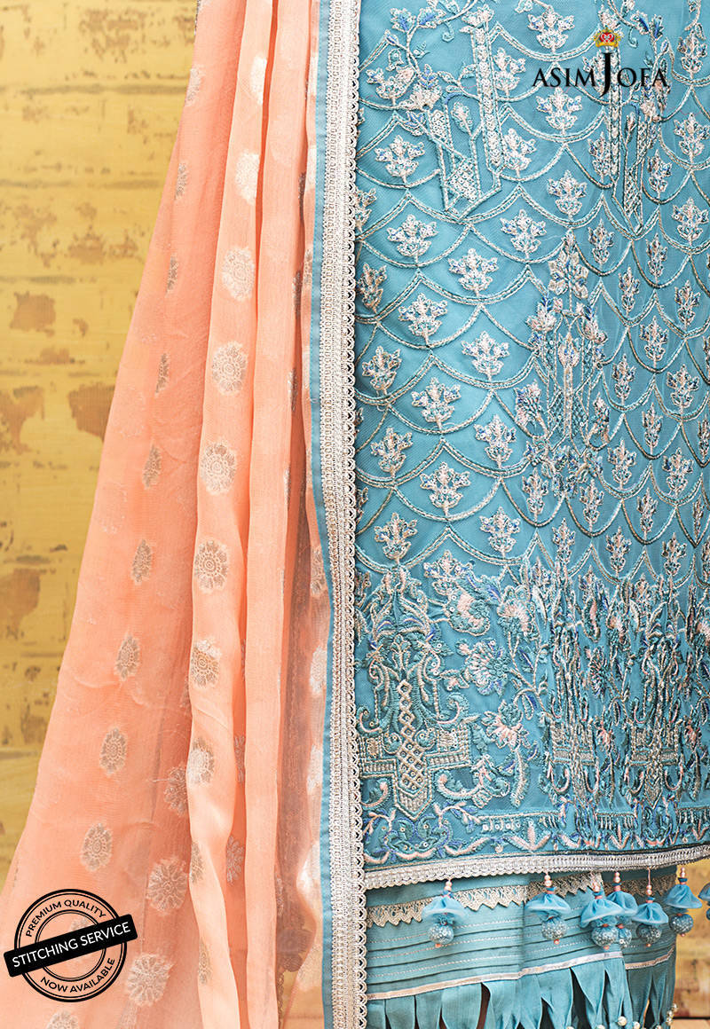 AJLE-21 |  Asim Jofa Chiffon Collection 2021 Limited Edition Vol 2 | Unstitched Embroidered Chiffon Suits