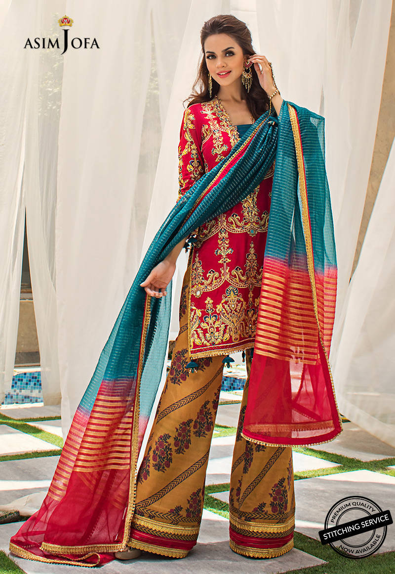 AJLE-20 |  Asim Jofa Chiffon Collection 2021 Limited Edition Vol 2 | Unstitched Embroidered Chiffon Suits