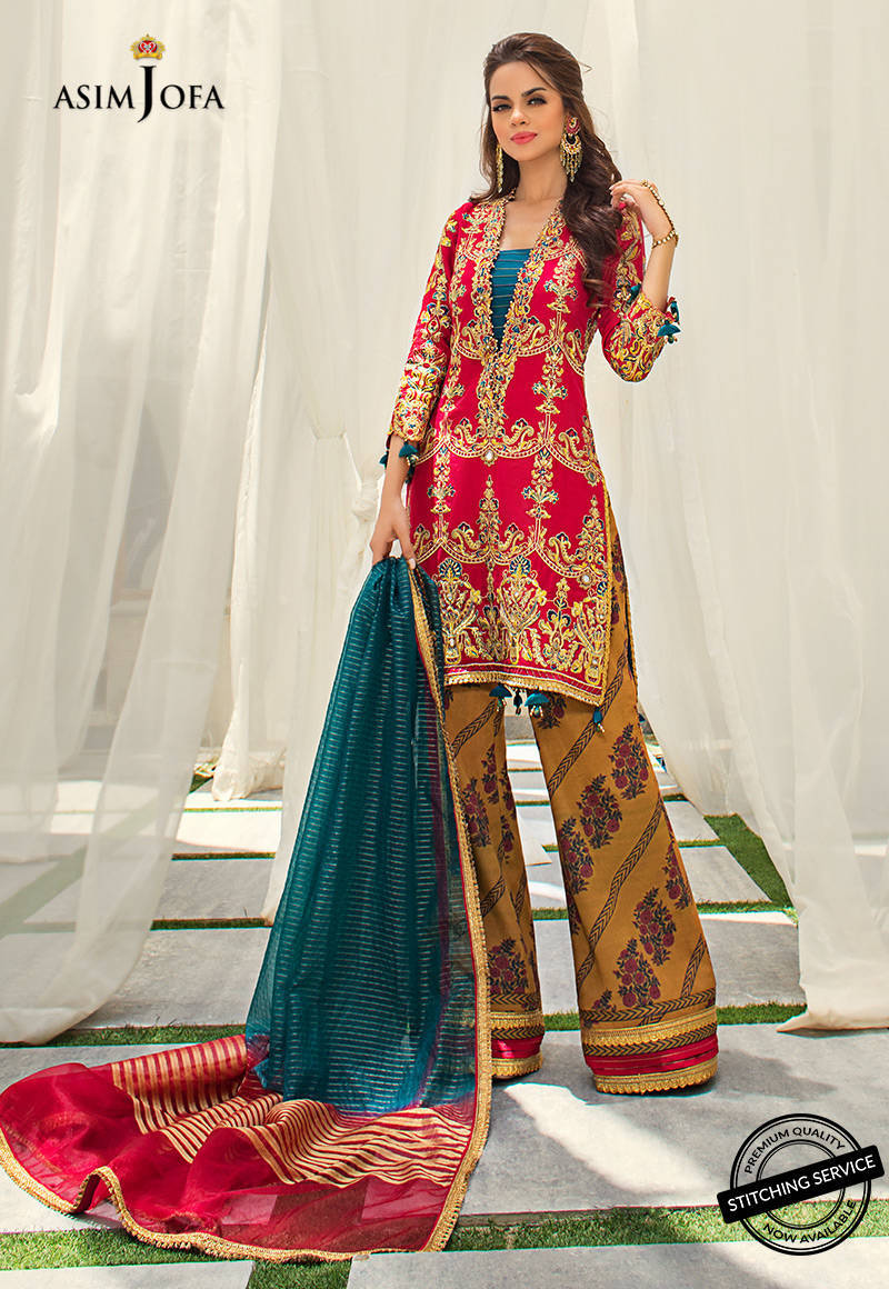 AJLE-20 |  Asim Jofa Chiffon Collection 2021 Limited Edition Vol 2 | Unstitched Embroidered Chiffon Suits