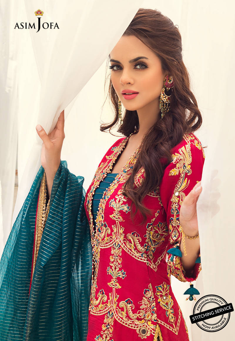 AJLE-20 |  Asim Jofa Chiffon Collection 2021 Limited Edition Vol 2 | Unstitched Embroidered Chiffon Suits