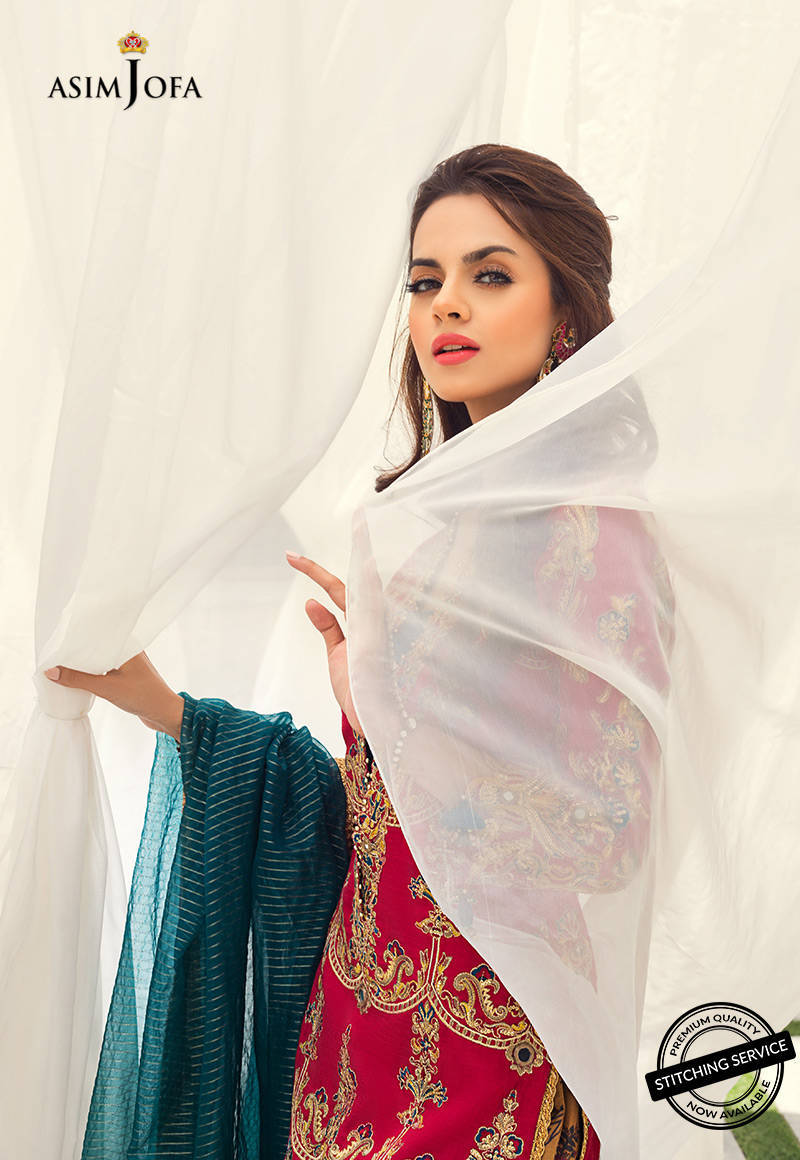 AJLE-20 |  Asim Jofa Chiffon Collection 2021 Limited Edition Vol 2 | Unstitched Embroidered Chiffon Suits