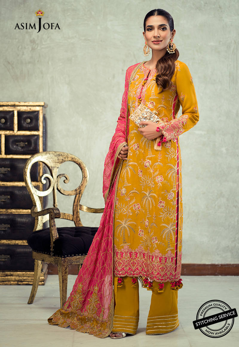 AJLE-19 |  Asim Jofa Chiffon Collection 2021 Limited Edition Vol 2 | Unstitched Embroidered Chiffon Suits