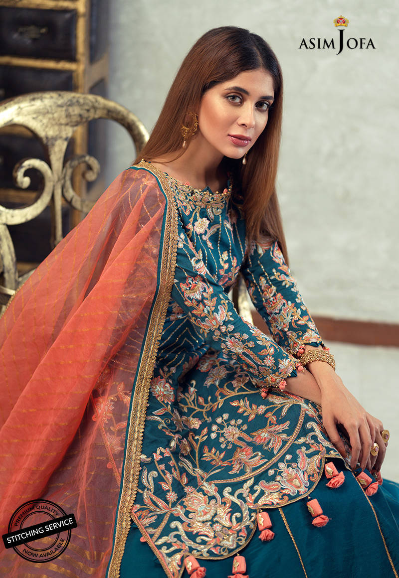 AJLE-18 |  Asim Jofa Chiffon Collection 2021 Limited Edition Vol 2 | Unstitched Embroidered Chiffon Suits