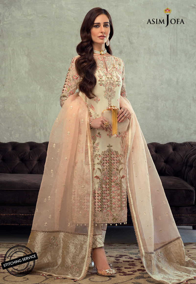 AJLE-16 |  Asim Jofa Chiffon Collection 2021 Limited Edition Vol 2 | Unstitched Embroidered Chiffon Suits