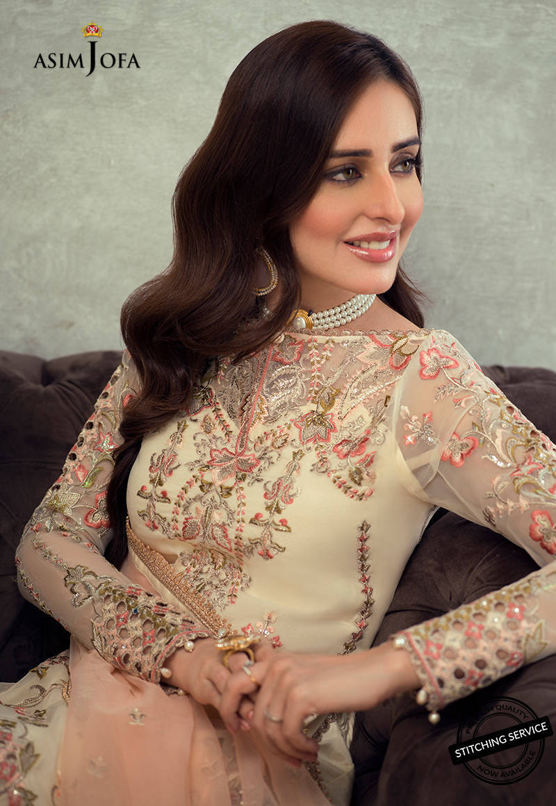 AJLE-16 |  Asim Jofa Chiffon Collection 2021 Limited Edition Vol 2 | Unstitched Embroidered Chiffon Suits