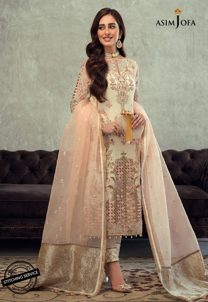 AJLE-16 |  Asim Jofa Chiffon Collection 2021 Limited Edition Vol 2 | Unstitched Embroidered Chiffon Suits