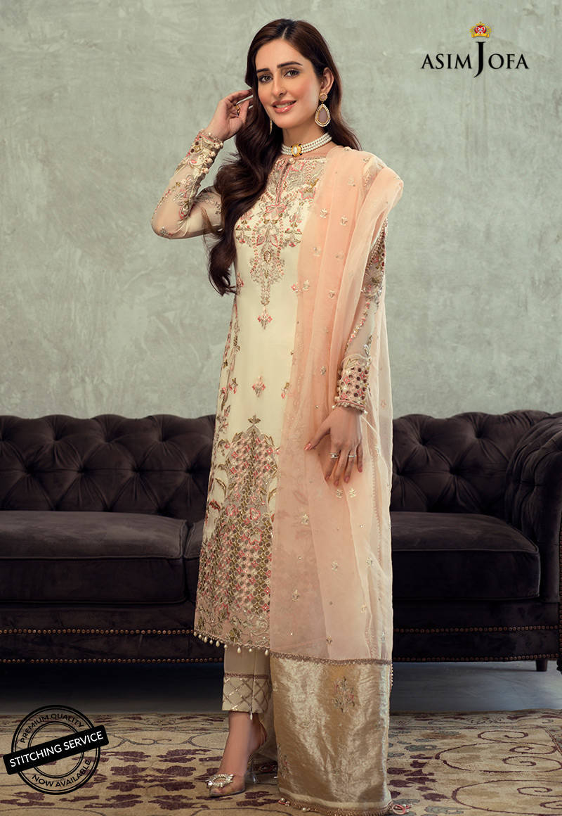 AJLE-16 |  Asim Jofa Chiffon Collection 2021 Limited Edition Vol 2 | Unstitched Embroidered Chiffon Suits