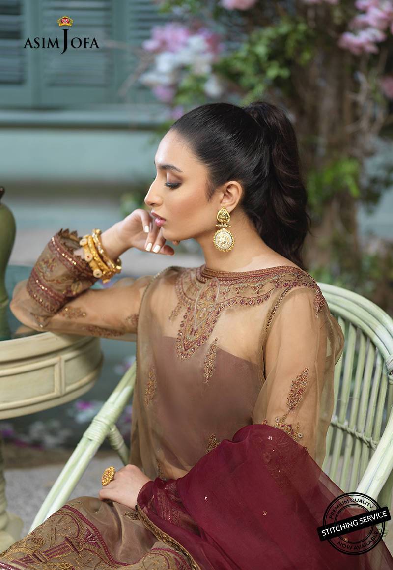 AJFC-47 | Asim Jofa Jashn Collection 2021 | Unstitched Organza Suit