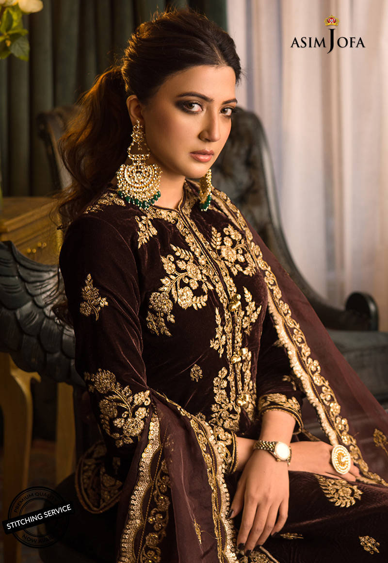 AJMR-07 | Asim Jofa Makhmal Royal Valvet Collection 2021 | Unstitched Valvet Suits