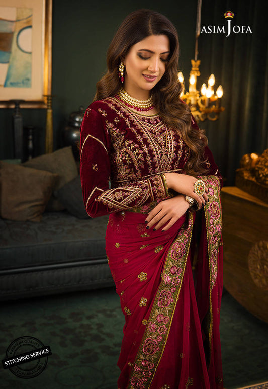 AJMR-06 | Asim Jofa Makhmal Royal Valvet Collection 2021 | Unstitched Valvet Suits