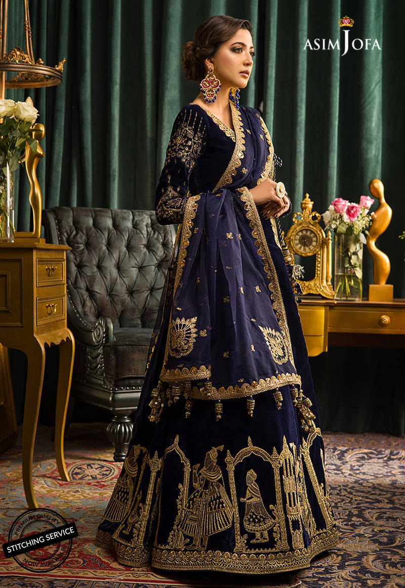 AJMR-03 | Asim Jofa Makhmal Royal Valvet Collection 2021 | Unstitched Valvet Suits