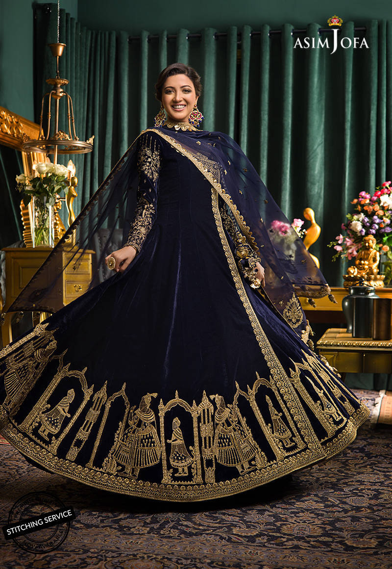 AJMR-03 | Asim Jofa Makhmal Royal Valvet Collection 2021 | Unstitched Valvet Suits