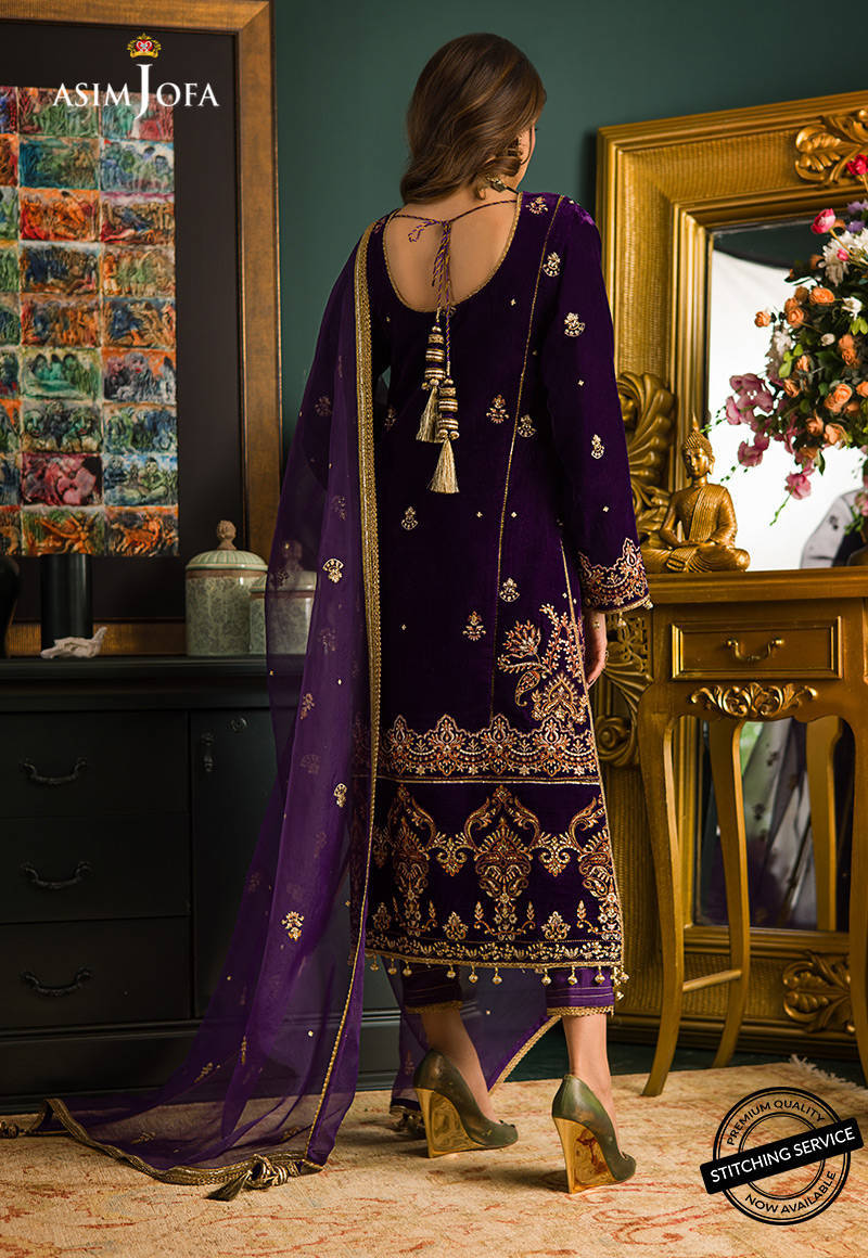 AJMR-02 | Asim Jofa Makhmal Royal Valvet Collection 2021 | Unstitched Valvet Suits