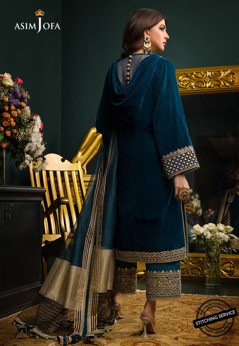 AJMR-01 | Asim Jofa Makhmal Royal Valvet Collection 2021 | Unstitched Valvet Suits