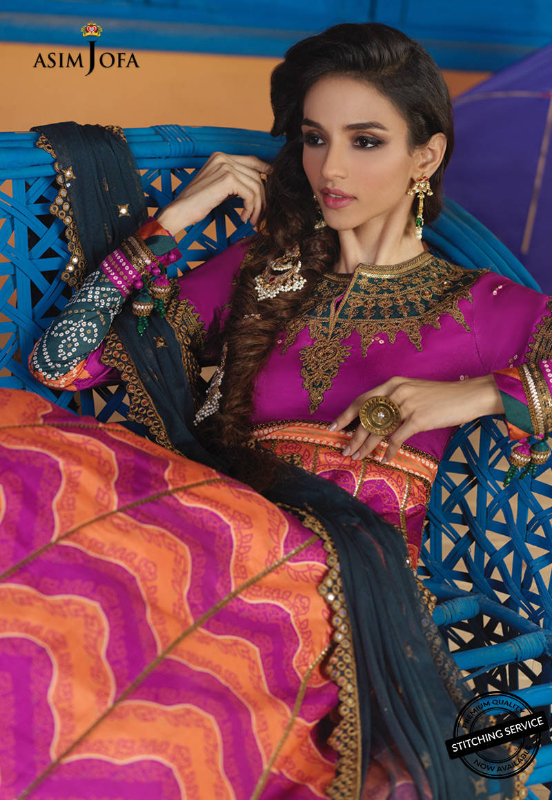 AJFC-58 | Asim Jofa Basant Collection 2022 | Unstitched Embroidered Organza Suit