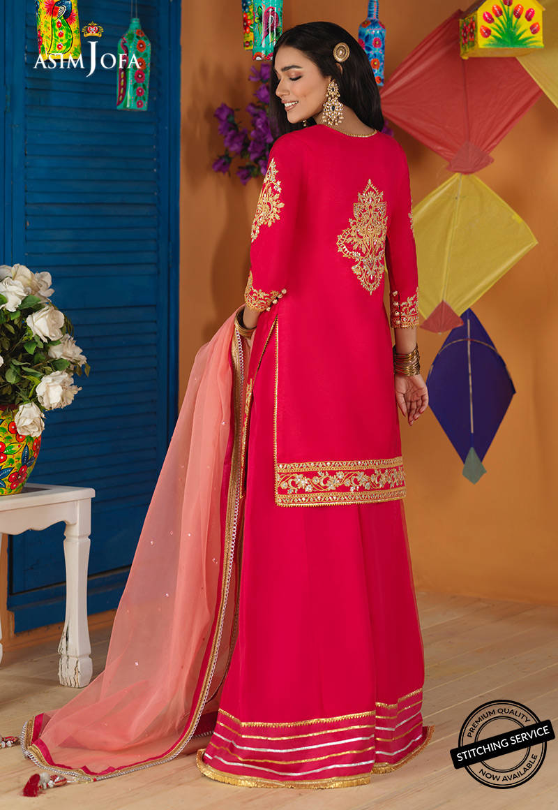 AJFC-60 | Asim Jofa Basant Collection 2022 | Unstitched Embroidered Organza Suit
