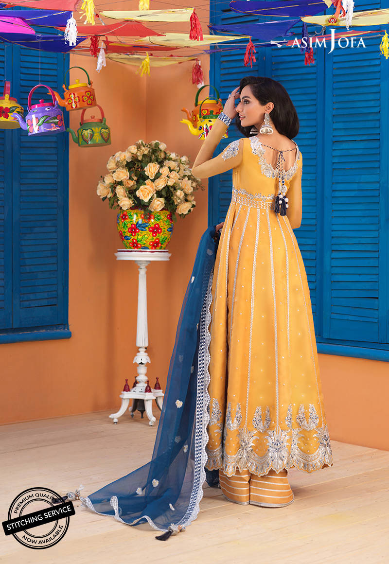 AJFC-61 | Asim Jofa Basant Collection 2022 | Unstitched Embroidered Organza Suit