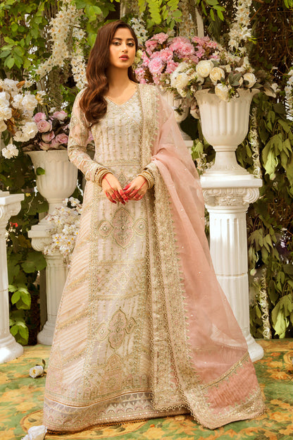 KF-01  MINAIL | Qalamkar Khaab Festive Formal Collection 2022 | Luxury Embroidered Unstitched Chiffon Suits