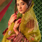 KF-06  AARMISH | Qalamkar Khaab Festive Formal Collection 2022 | Luxury Embroidered Unstitched Chiffon Suits
