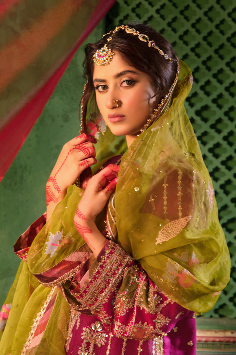 KF-06  AARMISH | Qalamkar Khaab Festive Formal Collection 2022 | Luxury Embroidered Unstitched Chiffon Suits