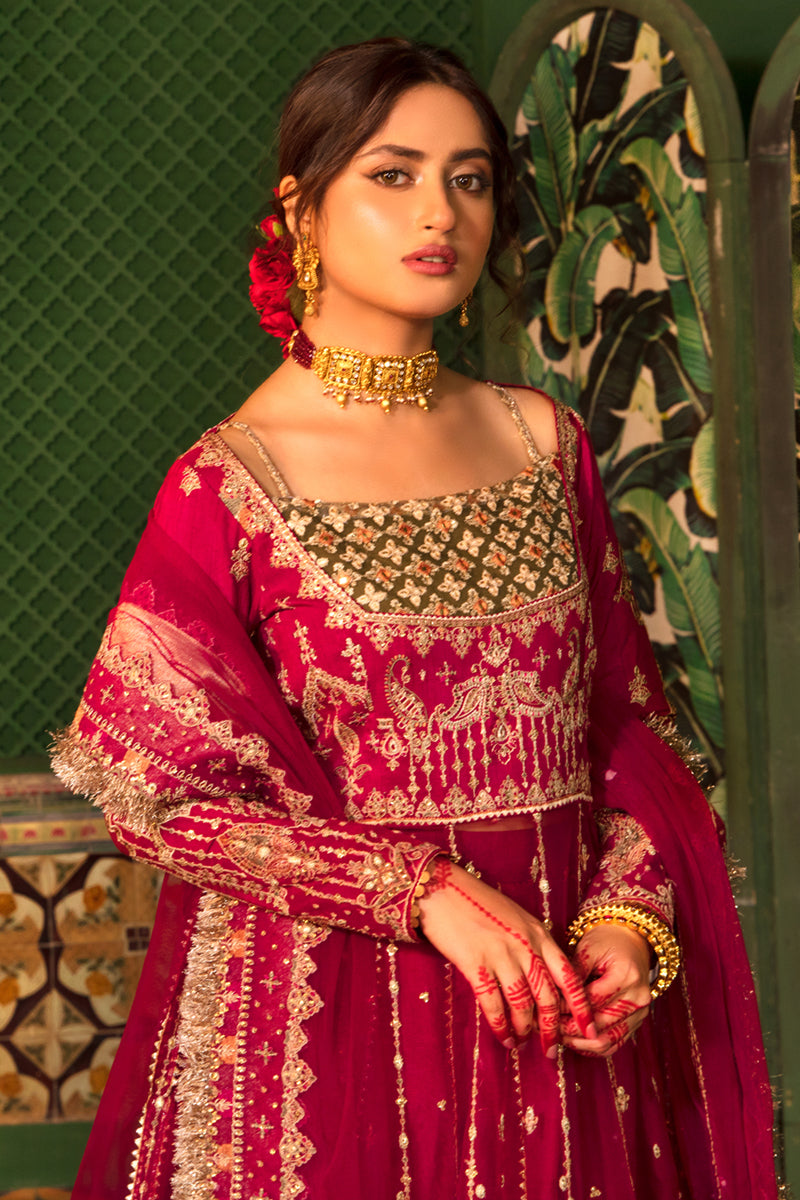 KF-03  GULMINA | Qalamkar Khaab Festive Formal Collection 2022 | Luxury Embroidered Unstitched Chiffon Suits