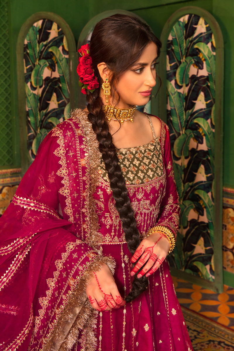 KF-03  GULMINA | Qalamkar Khaab Festive Formal Collection 2022 | Luxury Embroidered Unstitched Chiffon Suits