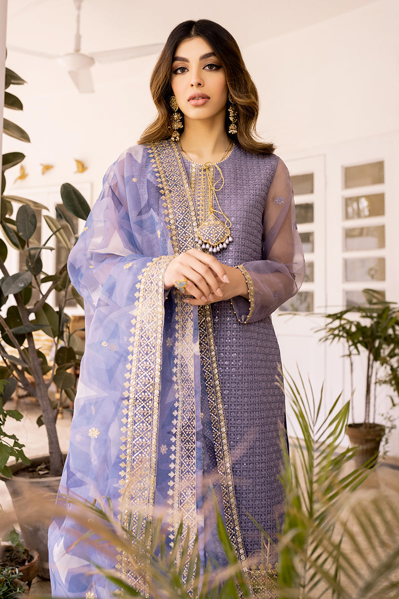 CELESTIAL JEWEL-4PC ORGANZA EMBROIDERED SUIT| Cross Stitch 2023