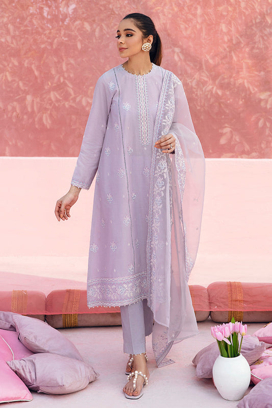 MISTY LILAC-3PC LAWN EMBROIDERED SUIT| Cross Stitch 2023