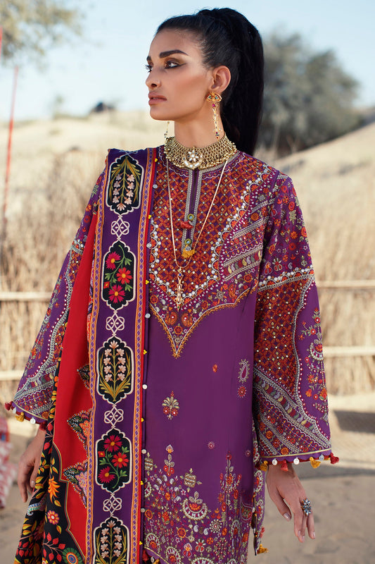 EL22-13 A (MIRZETA)  | Elan Lawn 2022 | Unstitched Embroidered Lawn Suit