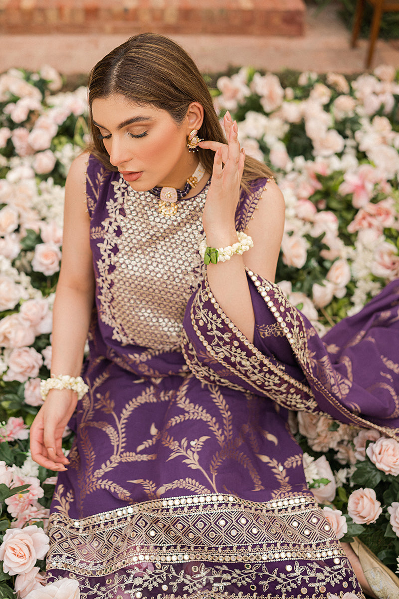 RANG-E ARGHAVANI-3PC |  Cross Stitch The Bride Tribe Wedding Festive Collection 2022 | Unstitched Embroidered Jacquard Suits | Cross Stitch 2023