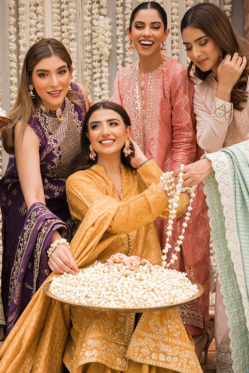 RANG-E ARGHAVANI-3PC |  Cross Stitch The Bride Tribe Wedding Festive Collection 2022 | Unstitched Embroidered Jacquard Suits | Cross Stitch 2023