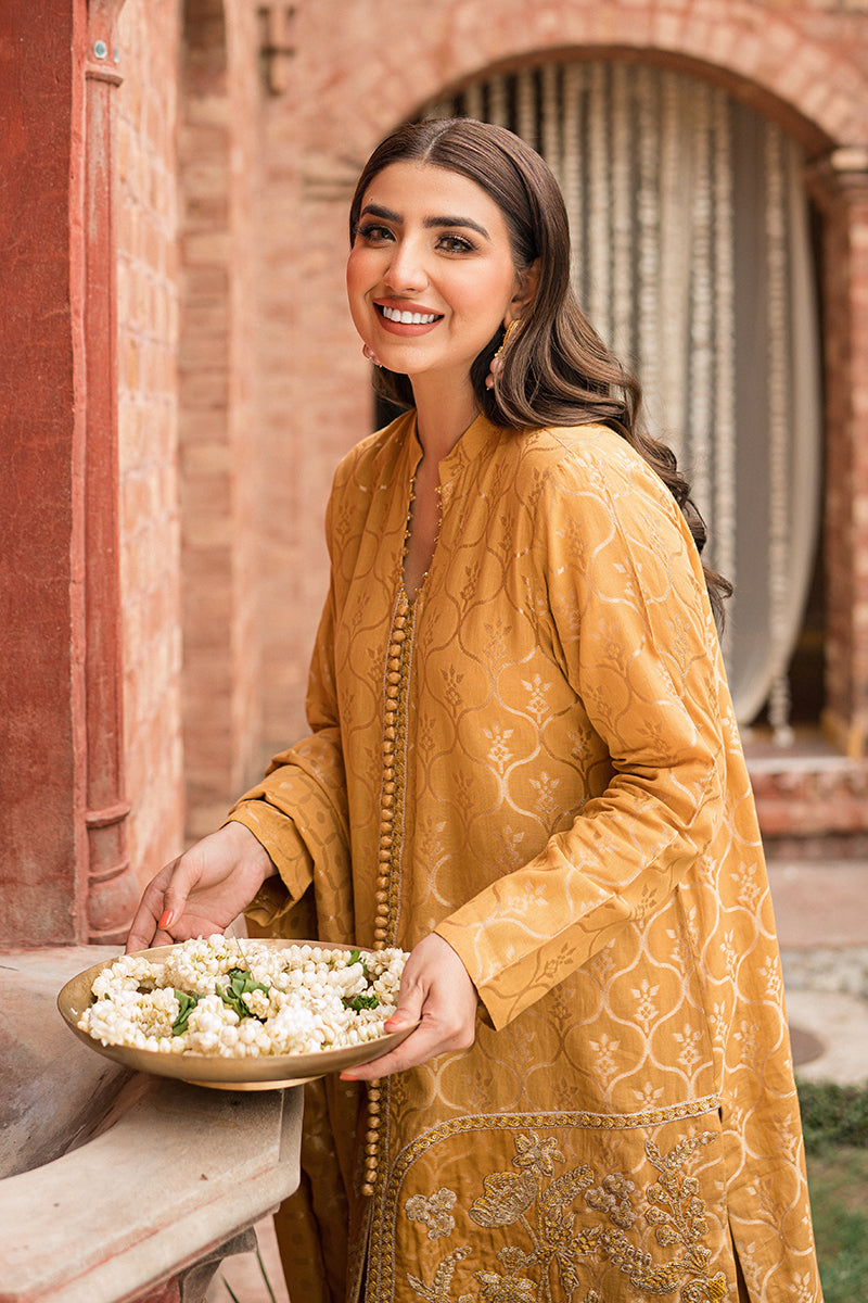 SEER ZARD-3PC |  Cross Stitch The Bride Tribe Wedding Festive Collection 2022 | Unstitched Embroidered Jacquard Suits | Cross Stitch 2023