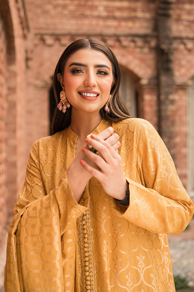 SEER ZARD-3PC |  Cross Stitch The Bride Tribe Wedding Festive Collection 2022 | Unstitched Embroidered Jacquard Suits | Cross Stitch 2023