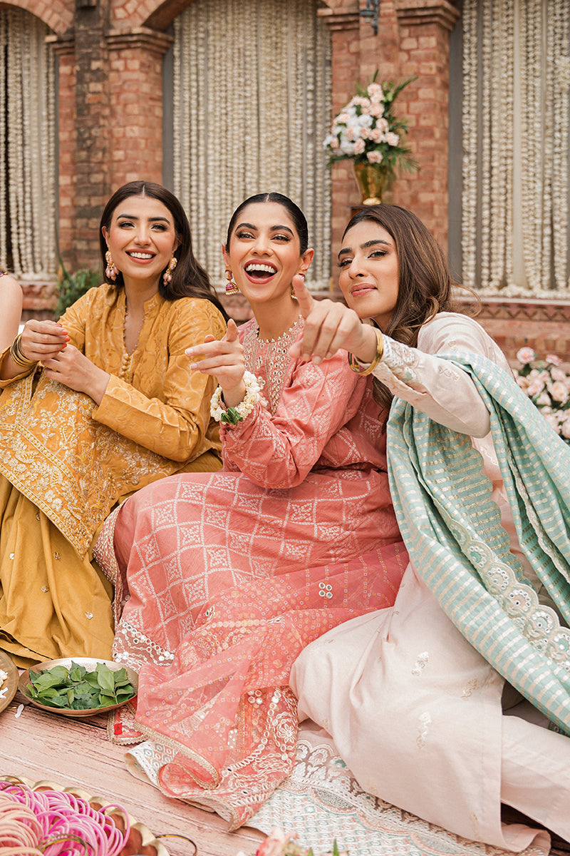 GUL-E MARJAAN-3PC |  Cross Stitch The Bride Tribe Wedding Festive Collection 2022 | Unstitched Embroidered Jacquard Suits