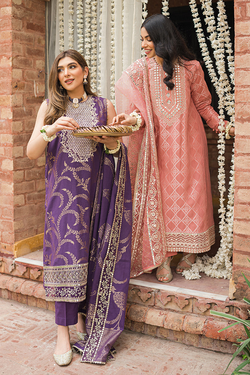 RANG-E ARGHAVANI-3PC |  Cross Stitch The Bride Tribe Wedding Festive Collection 2022 | Unstitched Embroidered Jacquard Suits | Cross Stitch 2023