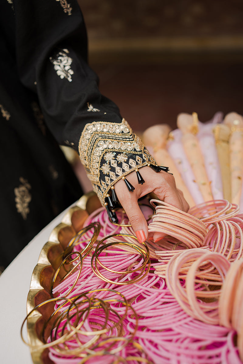 MUSHK-O TALAA-3PC |  Cross Stitch The Bride Tribe Wedding Festive Collection 2022 | Unstitched Embroidered Jacquard Suits | Cross Stitch 2023