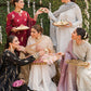 AAB-E HAYAAT-3PC |  Cross Stitch The Bride Tribe Wedding Festive Collection 2022 | Unstitched Embroidered Jacquard Suits