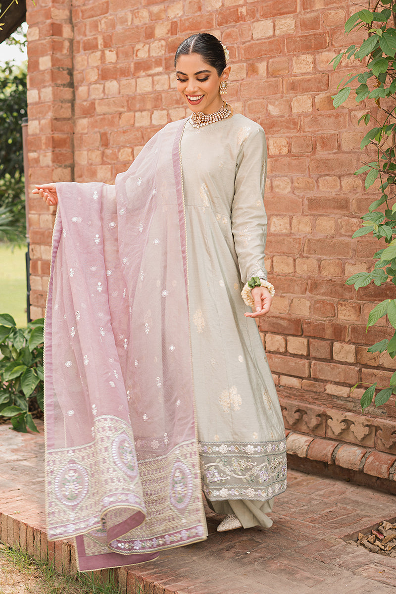 BARG-E KHAAM-3PC |  Cross Stitch The Bride Tribe Wedding Festive Collection 2022 | Unstitched Embroidered Jacquard Suits