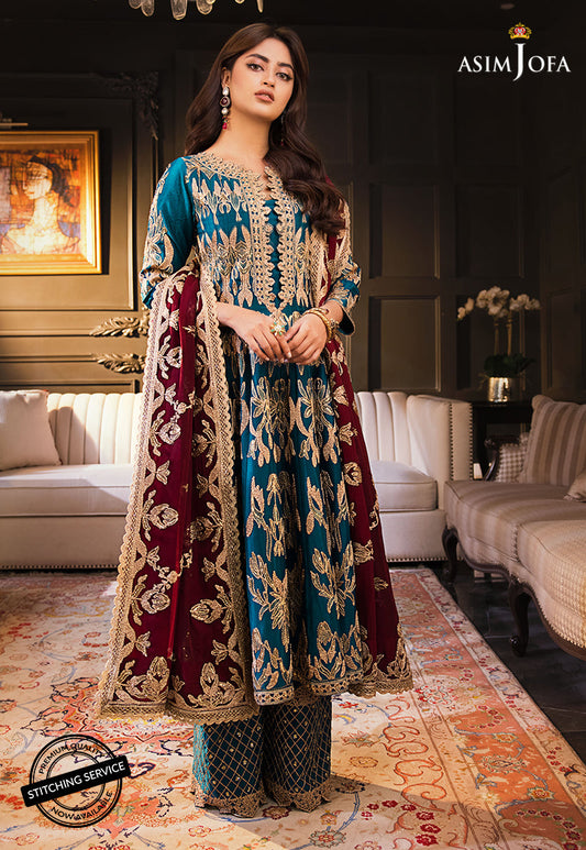 AJSE-09 | Asim Jofa Jaan-e-Adaa Sajal Edit Collection 2022 | Unstitched Embroidered Suits