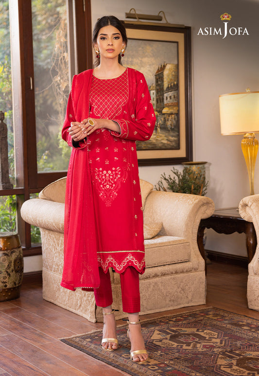 AJPE-22 (3-PC) | Asim Jofa Pret Essentials Eid Edit II Collection | Embroidered Stitched RTW Suits