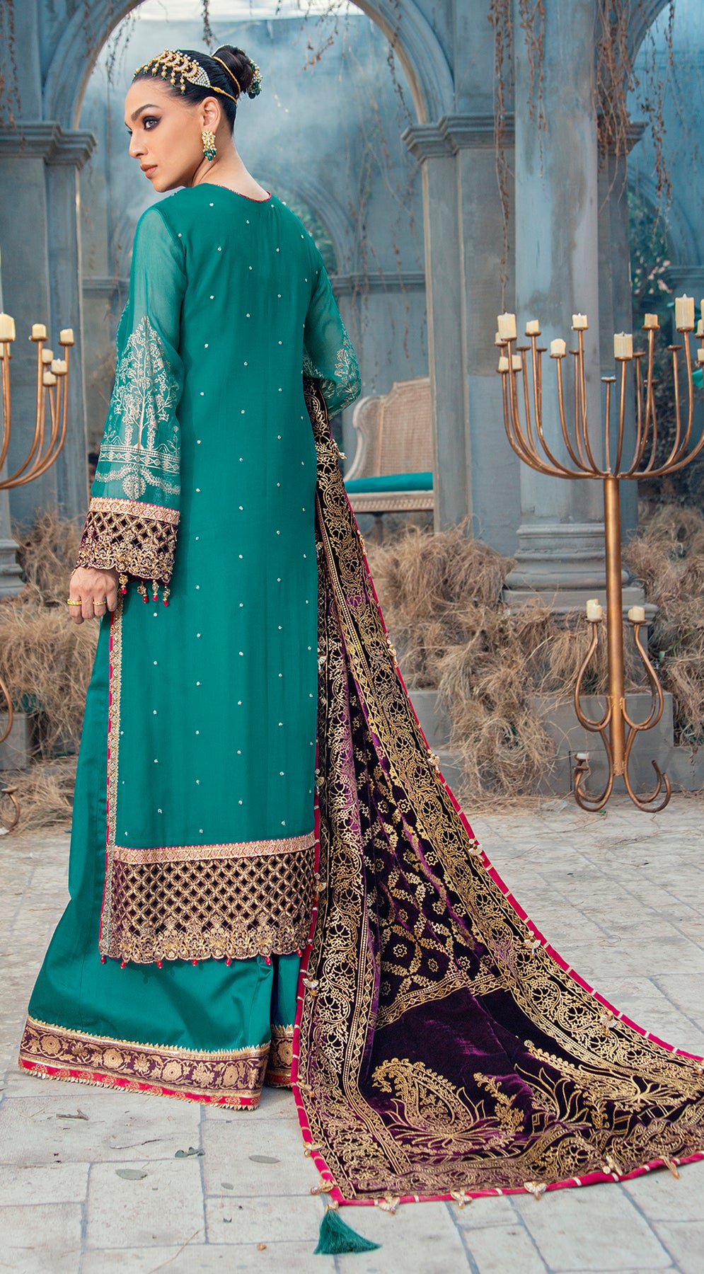ENYA VL121-08 |  Anaya by Kiran Chaudhry Velour De Fete '21 | Unstitched Embroidered Velvet Suits