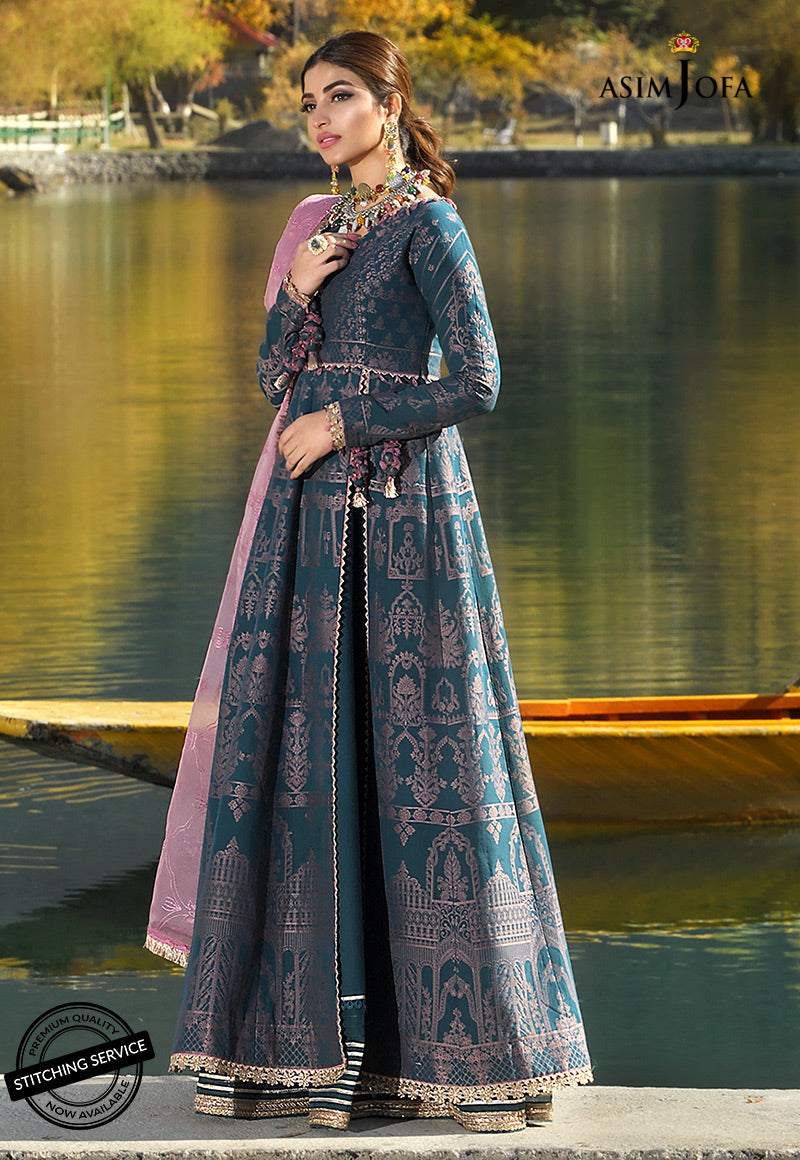 AJSL-5 | Asim Jofa Shehr-e-Yaar Luxury Lawn Collection 2022 | Unstitched Embroidered Lawn Suits